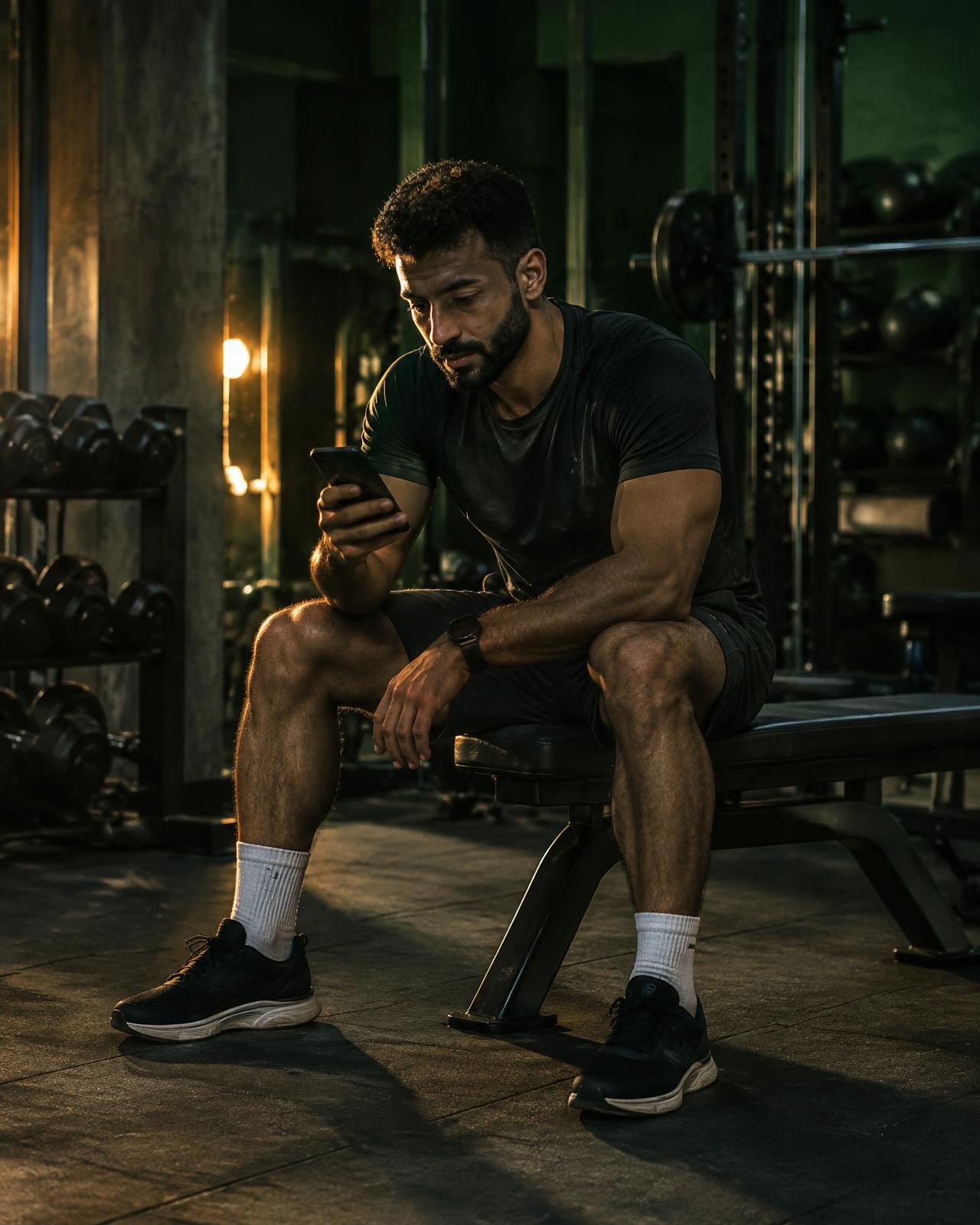 كوتش بيتابع عملاءه من الموبايل في الجيم